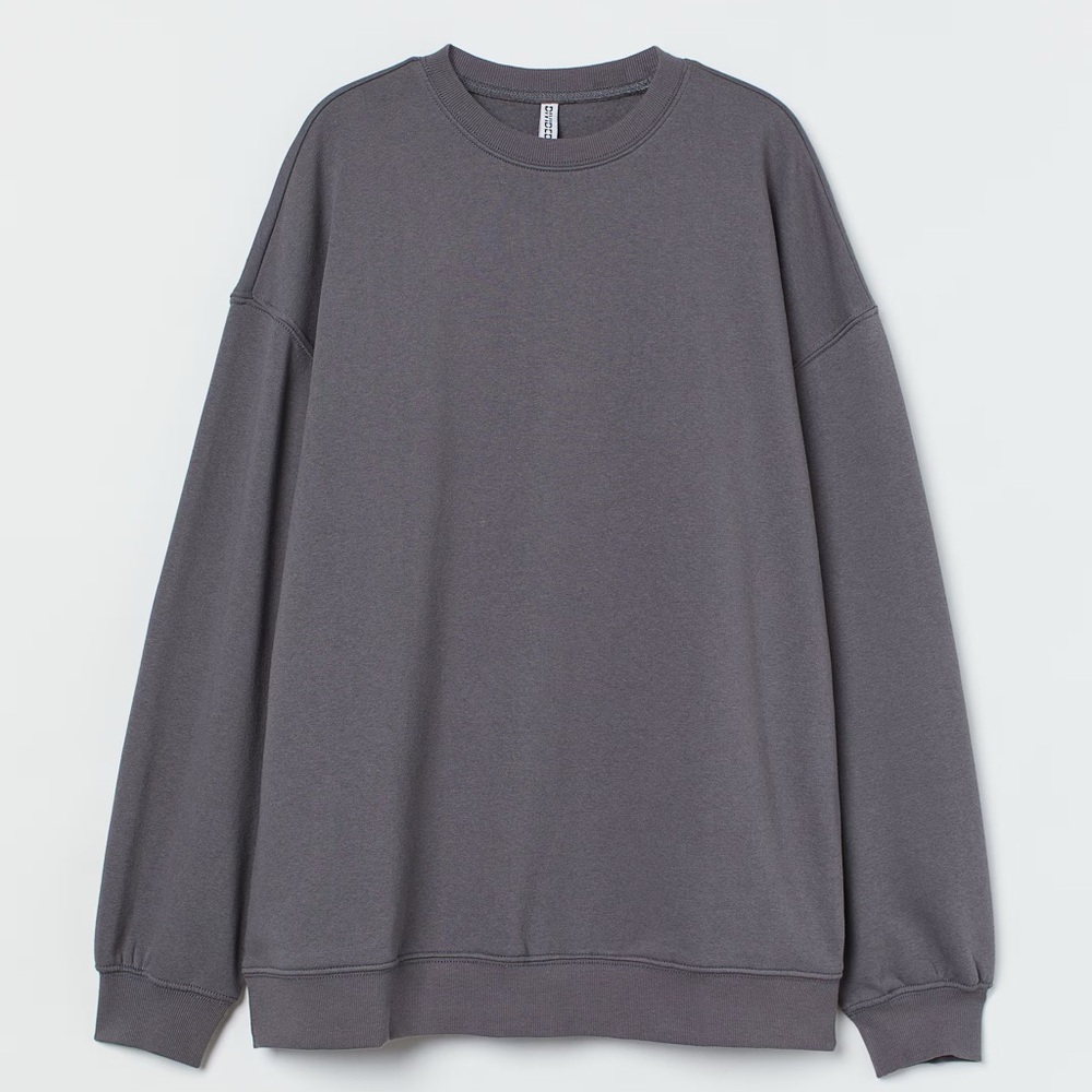 H&M Divided OVERSIZED SWEATSHIRT in Dark Grey - S